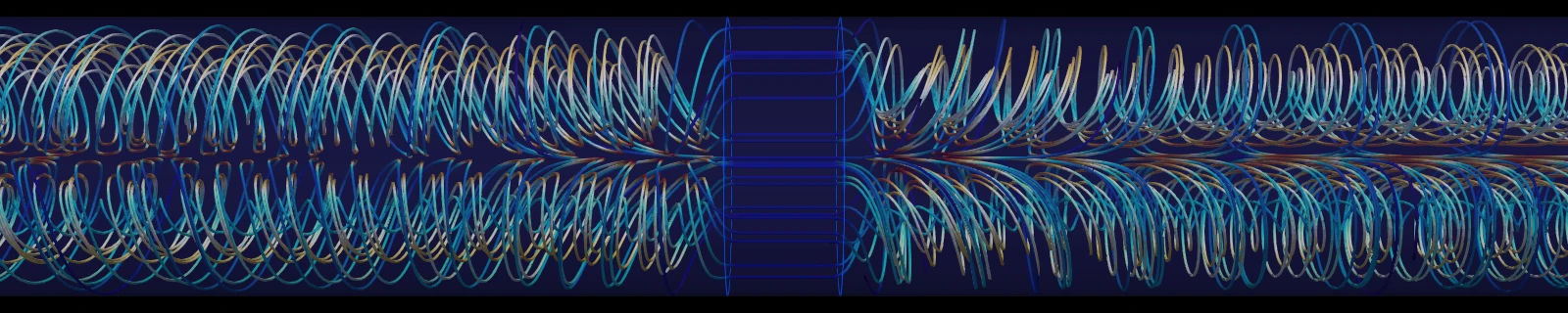 Two families of convection cells along the complete tubular reactor